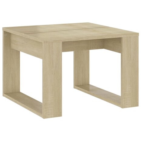 Bijzettafel 50x50x35 cm bewerkt hout sonoma eikenkleurig 2