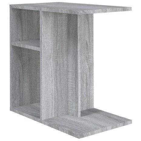 Bijzettafel 50x30x50 cm bewerkt hout grijs sonoma eikenkleurig 2