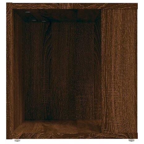 Bijzettafel 33x33x34,5 cm bewerkt hout bruin eikenkleur 6