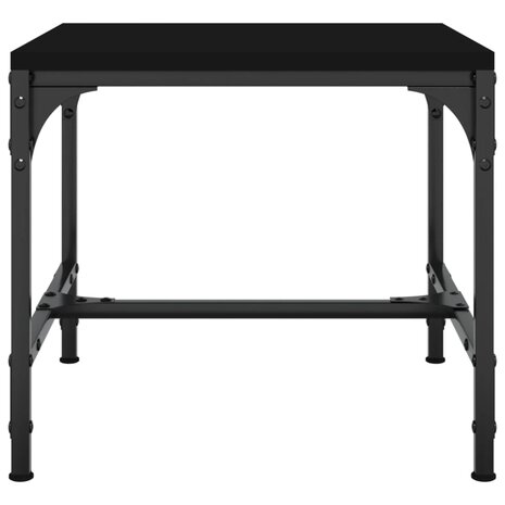 Bijzettafels 2 st 40x40x35 cm bewerkt hout zwart 5