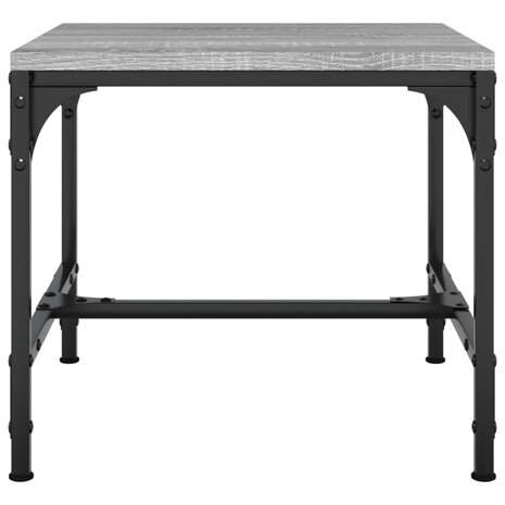 Bijzettafel 40x40x35 cm bewerkt hout grijs sonoma eikenkleurig 4