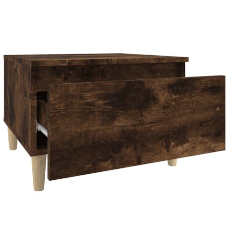 Bijzettafel 50x46x35 cm bewerkt hout gerookt eikenkleurig 7