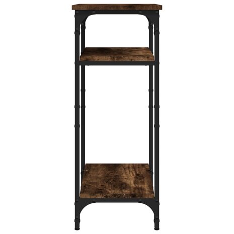 Bijzettafel 40x30x75 cm bewerkt hout gerookt eikenkleurig 7
