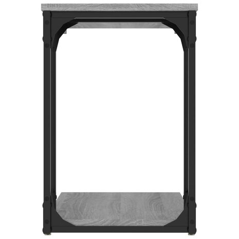 Bijzettafel 50x35x52 cm bewerkt hout grijs sonoma eikenkleur 6