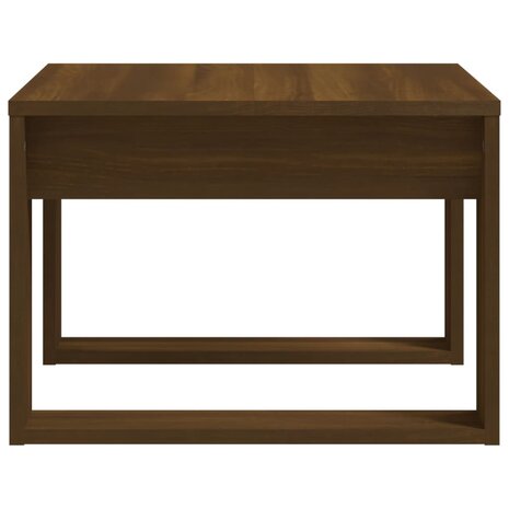 Bijzettafel 50x50x35 cm bewerkt hout bruin eikenkleur 6
