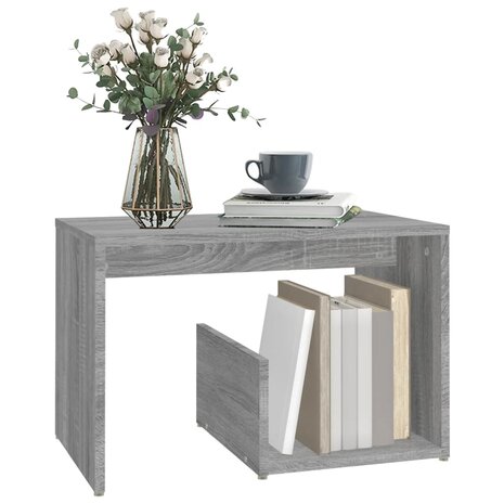 Bijzettafel 59x36x38 cm bewerkt hout grijs sonoma eikenkleurig 3