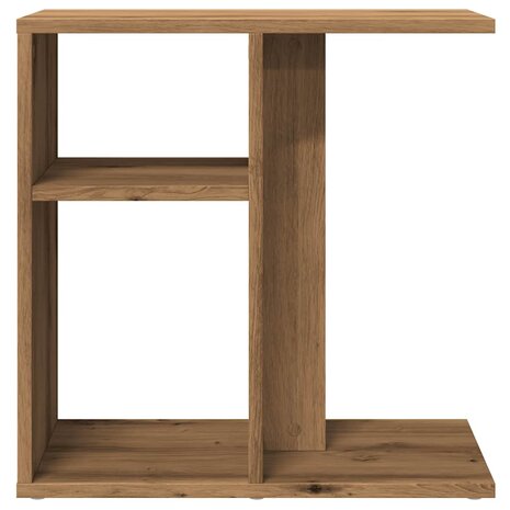 Bijzettafel 50x30x50 cm bewerkt hout artisanaal eikenkleur 4