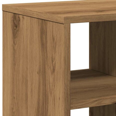 Bijzettafel 50x30x50 cm bewerkt hout artisanaal eikenkleur 7