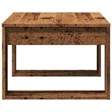 Bijzettafel 50x50x35 cm bewerkt hout oud houtkleurig 5