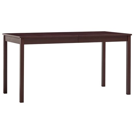 Eettafel 140x70x73 cm grenenhout donkerbruin 1