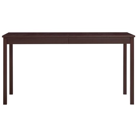 Eettafel 140x70x73 cm grenenhout donkerbruin 2