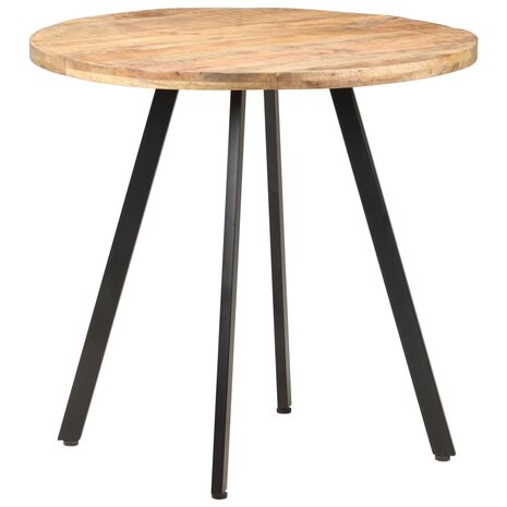 Eettafel 80 cm ruw mangohout 5