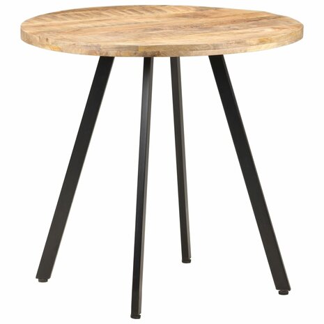 Eettafel 80 cm ruw mangohout 8