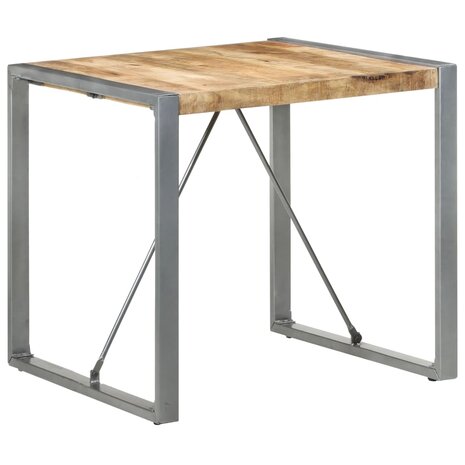 Eettafel 80x80x75 cm ruw mangohout 1