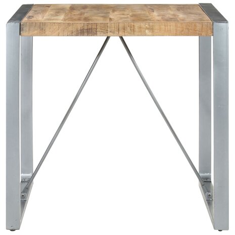 Eettafel 80x80x75 cm ruw mangohout 2