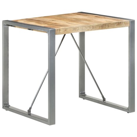 Eettafel 80x80x75 cm ruw mangohout 6