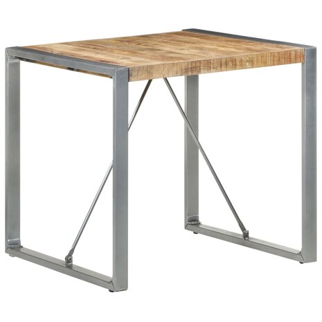 Eettafel 80x80x75 cm ruw mangohout 7