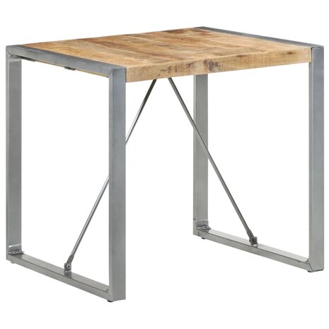Eettafel 80x80x75 cm ruw mangohout 9
