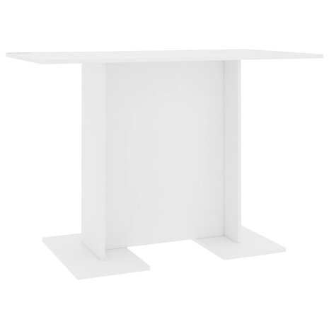 Eettafel 110x60x75 cm bewerkt hout wit 2