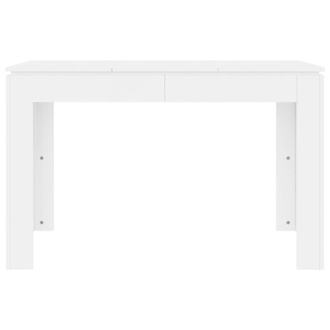 Eettafel 120x60x76 cm bewerkt hout wit 4