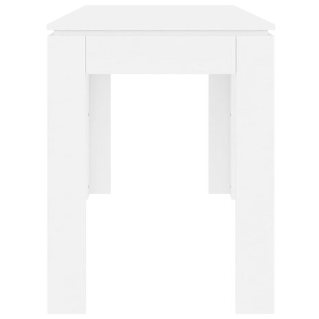 Eettafel 120x60x76 cm bewerkt hout wit 5