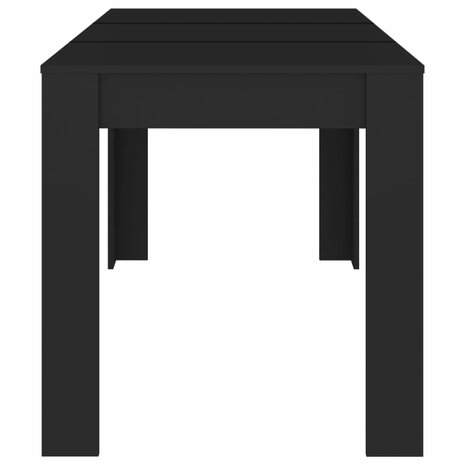 Eettafel 140x74,5x76 cm spaanplaat zwart 4