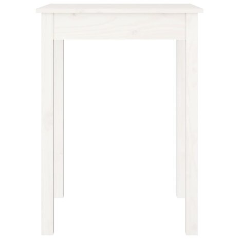 Eettafel 55x55x75 cm massief grenenhout wit 4