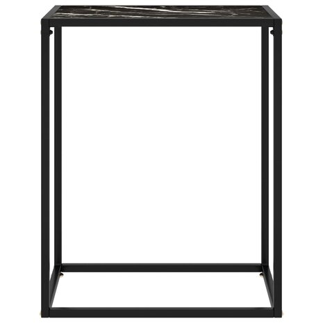 Wandtafel 60x35x75 cm gehard glas zwart 2