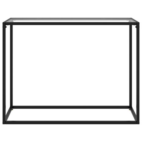 Wandtafel 100x35x75 cm gehard glas transparant 2