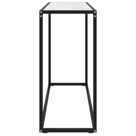 Wandtafel 100x35x75 cm gehard glas wit 3