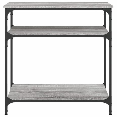 Wandtafel 75x29x75 cm bewerkt hout grijs sonoma eikenkleurig 4