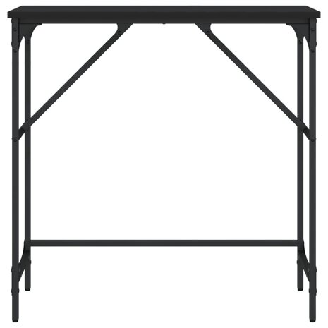Wandtafel 75x32x75 cm bewerkt hout zwart 4
