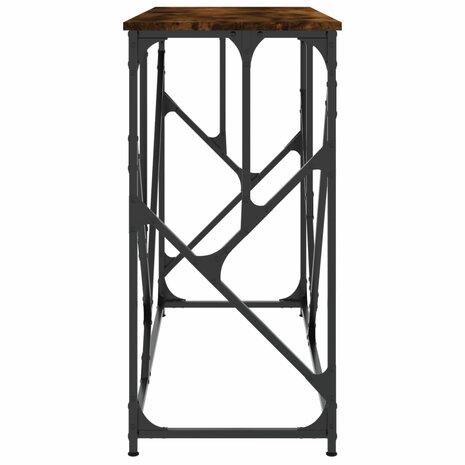 Wandtafel 100x40x80 cm bewerkt hout gerookt eikenkleurig 5