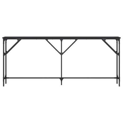 Wandtafel 180x23x75 cm bewerkt hout zwart 4