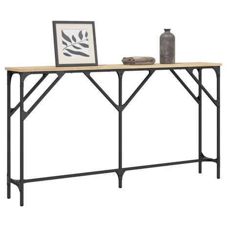 Wandtafel 140x23x75 cm bewerkt hout sonoma eikenkleurig 3