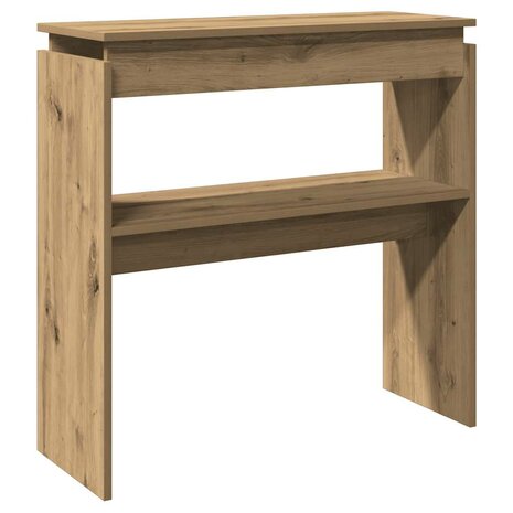 Wandtafel 80x30x80 cm bewerkt hout artisanaal eikenkleurig 2