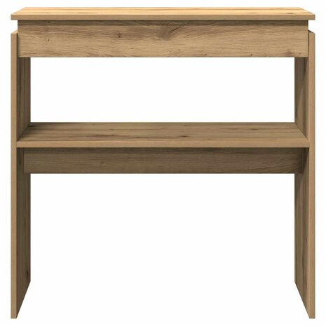 Wandtafel 80x30x80 cm bewerkt hout artisanaal eikenkleurig 4