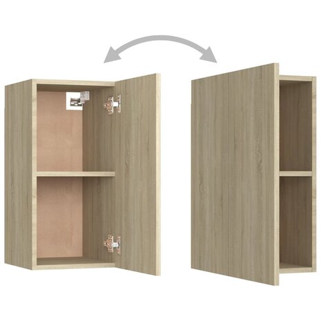 Tv-meubel 30,5x30x60 cm bewerkt hout sonoma eikenkleurig 6