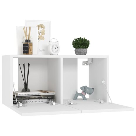 Tv-hangmeubel 60x30x30 cm wit 3