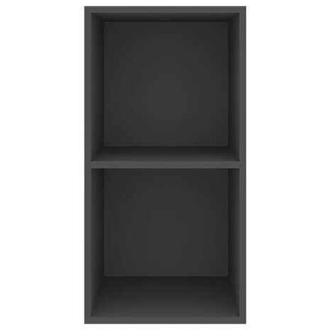 Tv-wandmeubel 37x37x72 cm bewerkt hout grijs 4