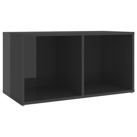 Tv-meubel 72x35x36,5 cm bewerkt hout hoogglans grijs 2