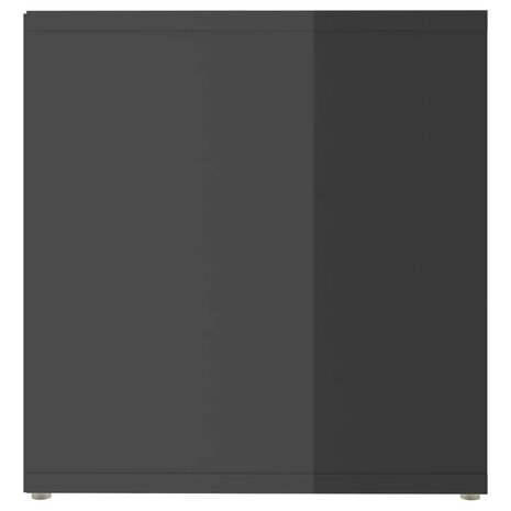 Tv-meubel 72x35x36,5 cm bewerkt hout hoogglans grijs 6