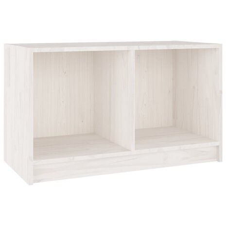 Tv-meubel 70x33x42 cm massief grenenhout wit 2
