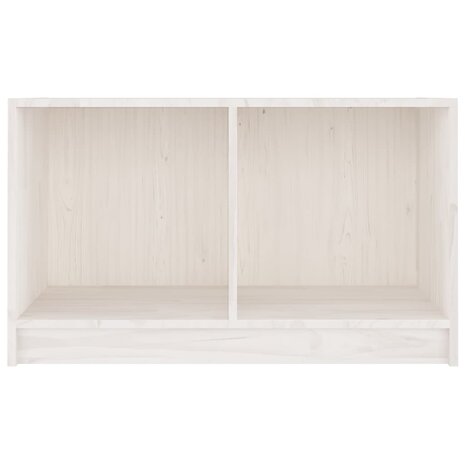 Tv-meubel 70x33x42 cm massief grenenhout wit 5