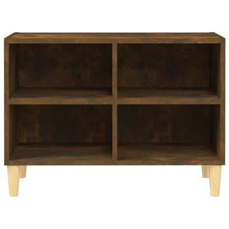 Tv-meubel met houten poten 69,5x30x50 cm gerookt eikenkleurig 4