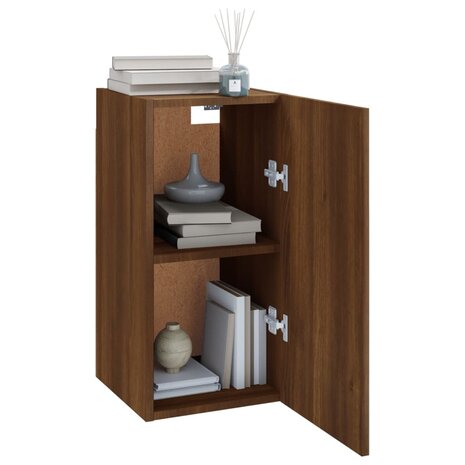 Tv-meubel 30,5x30x60 cm bewerkt hout bruin eikenkleur 8