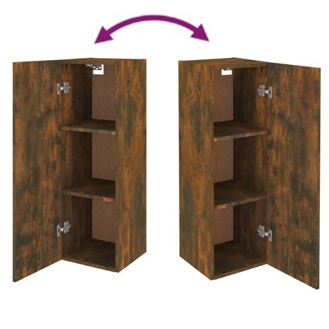 Tv-meubel 30,5x30x90 cm bewerkt hout gerookt eikenkleur 6