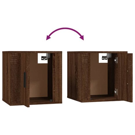 Tv-wandmeubel 40x34,5x40 cm bruin eikenkleur 8