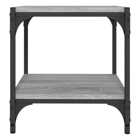Tv-meubel 40x33x41 cm bewerkt hout en staal grijs sonoma eiken 5