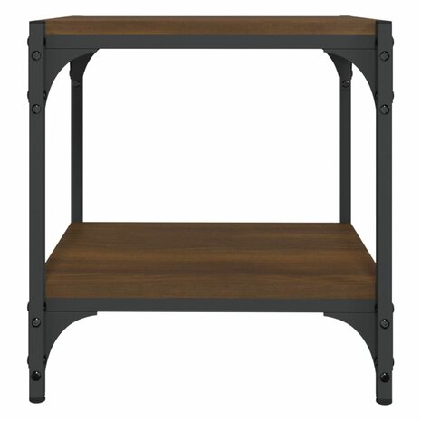 Tv-meubel 40x33x41 cm bewerkt hout en staal bruin eikenkleur 5